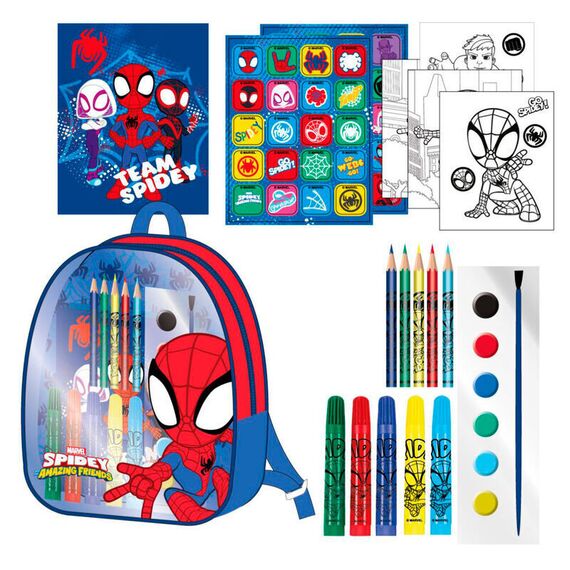 Marvel Spidey and His Amazing Friends backpack stationery set |  Techbox