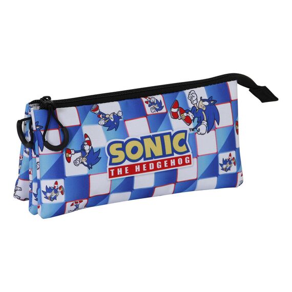 Sonic The Hedgehog Blue Lay triple pencil case |  Techbox