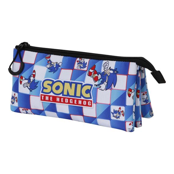 Sonic The Hedgehog Blue Lay triple pencil case |  Techbox