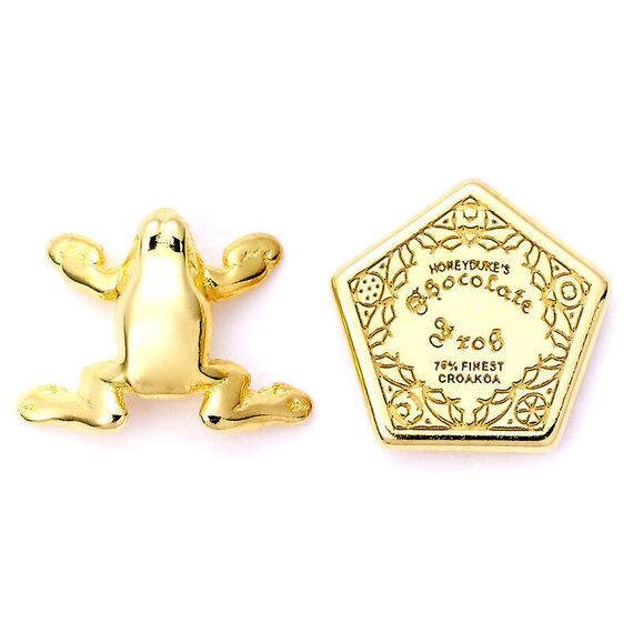 Harry Potter Chocolate Frog gold plated stud earrings