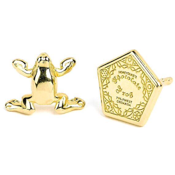 Harry Potter Chocolate Frog gold plated stud earrings