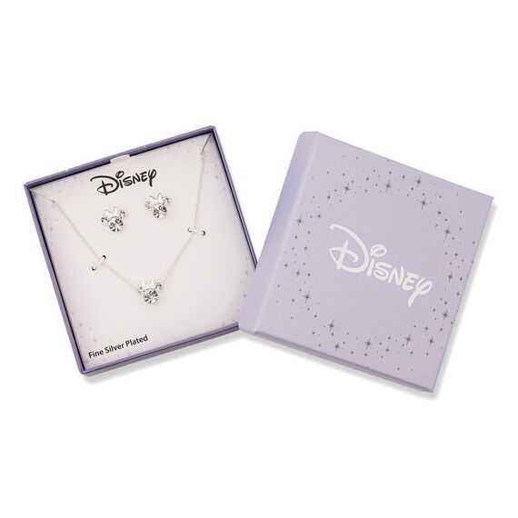 Disney Minnie Set necklace + earrings silver |  Techbox
