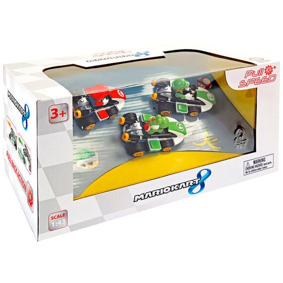 Pull Speed Mario Kart 8 Mario Luigi Yoshi Blister 3 cars