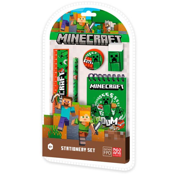 Minecraft stationery set 5pcs |  Techbox