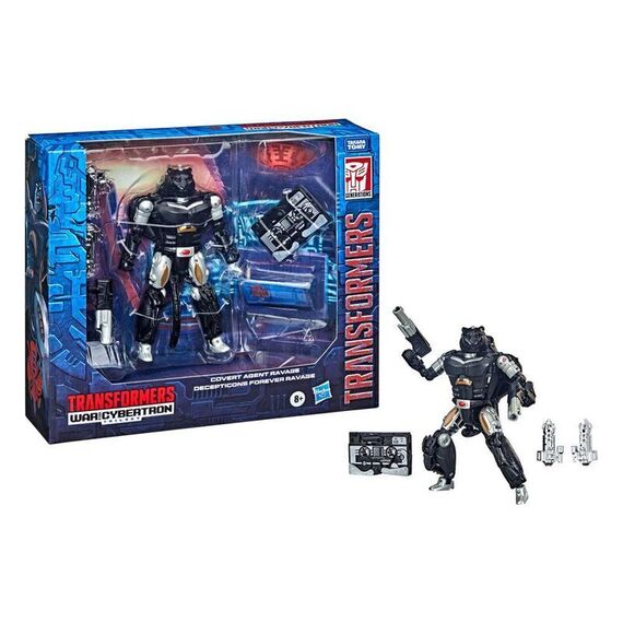 Transformers War From Cybertron Covert Agent Ravage + Decepticon Forever Ravage figures set 15cm - FIGURES - Product details