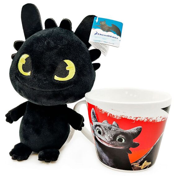How to Train Your Dragon Toothless Mug + plush toy 18cm - Mugs & Bottles - Gifts - Techbox