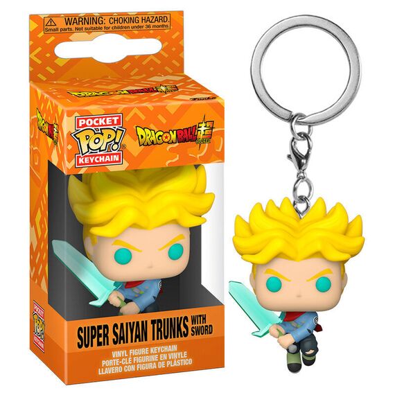Pocket POP Keychain Dragon Ball Super Saiyan Trunks with Sword |  Techbox