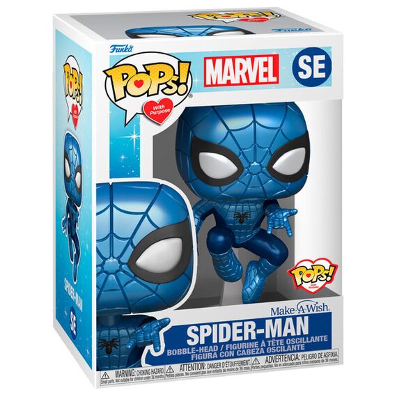 POP figure Marvel Make a Wish Spiderman Metallic - FIGURES|POP VINYLS