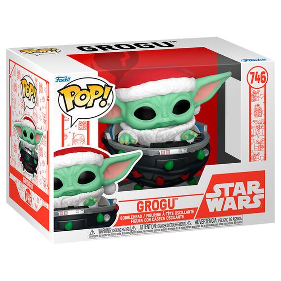 POP figure Star Wars Grogu with Santa Hat in Pram - Funko POP - Collectibles - Techbox