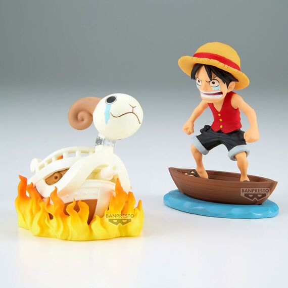 One Piece Luffy & Going Merry Log Stories figure 8cm |  Techbox