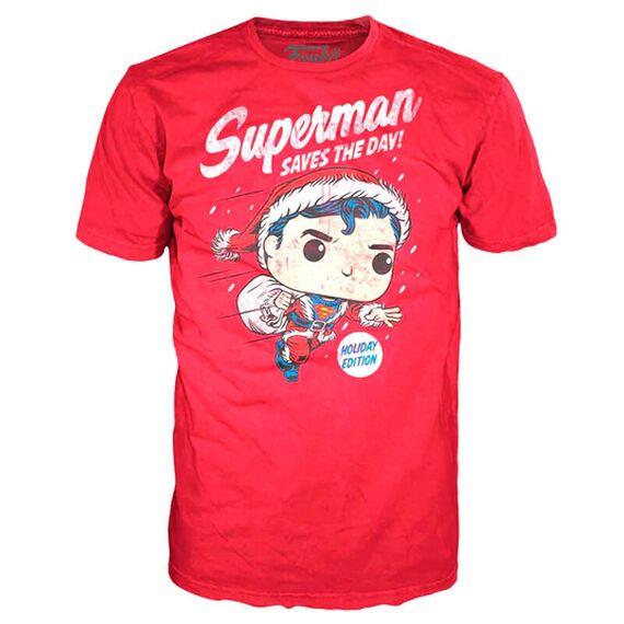 Set figure POP & Tee Back DC Comics Superman Exclusive Flocked - Funko POP - Collectibles - Techbox