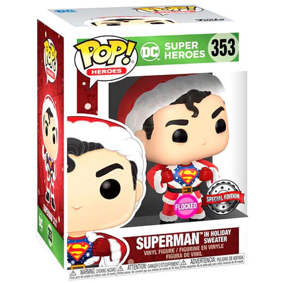 Set figure POP & Tee Back DC Comics Superman Exclusive Flocked |  Techbox