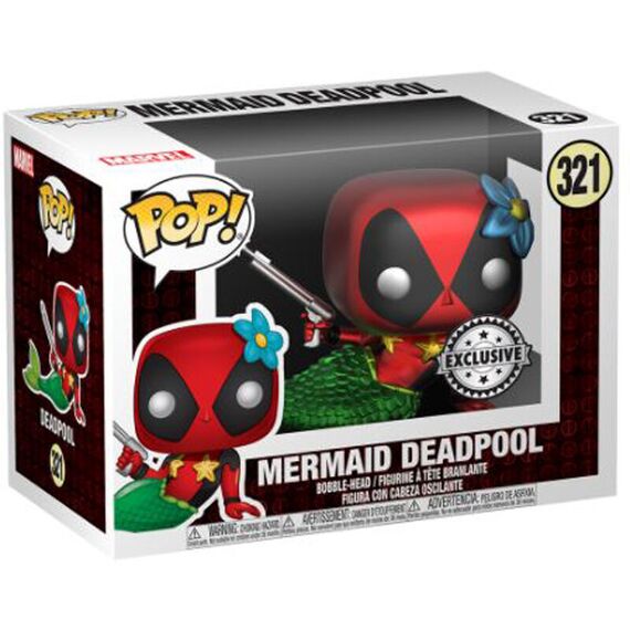 Set figure POP & Tee Marvel Deadpool Mermaid Exclusive Large |  Techbox