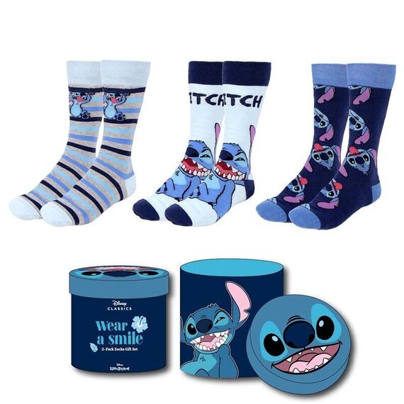 Disney Stitch pack 3 assorted socks adult |  Techbox