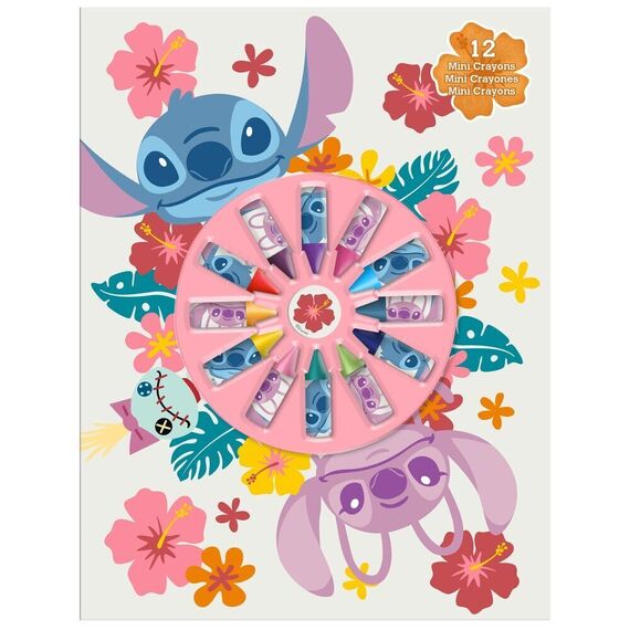 Disney Stitch Notebook + 12 mini crayons - Merchandise Office Supplies - Various - Techbox