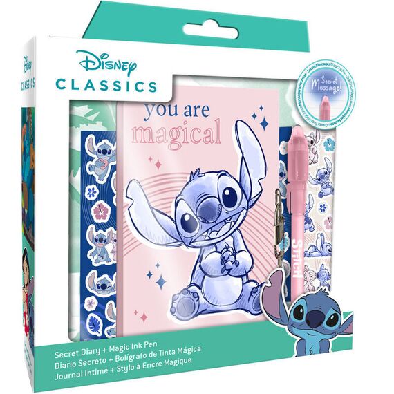 Disney Stitch secret diary + magic pen |  Techbox