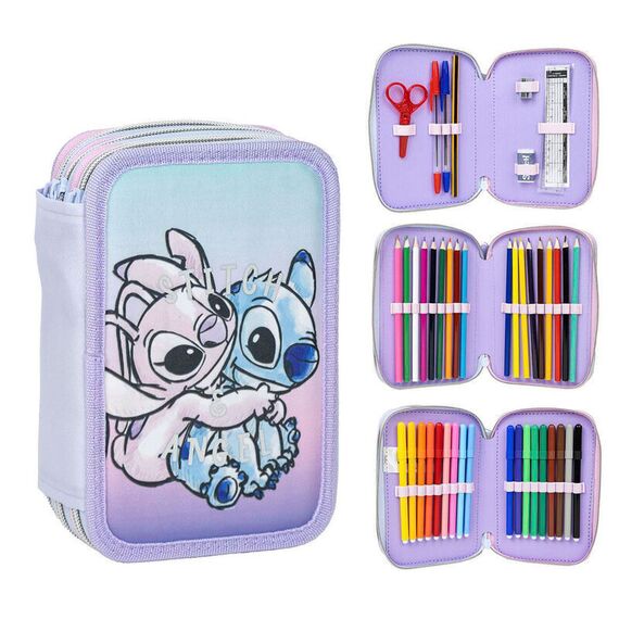 Disney Stitch triple pencil case - Merchandise Office Supplies - Various - Techbox