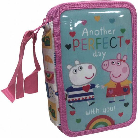 Pepa Pig triple pencil case - STATIONERY / SCHOOL|FILLED PENCIL CASE