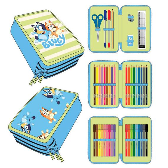 Bluey triple pencil case |  Techbox