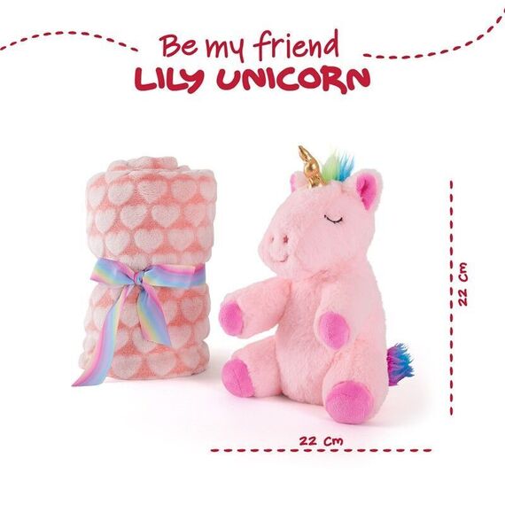 Lily Unicorn Soft blanket + plush toy 22cm - GIFT|PLUSH TOYS - Λεπτομέρειες προϊόντος