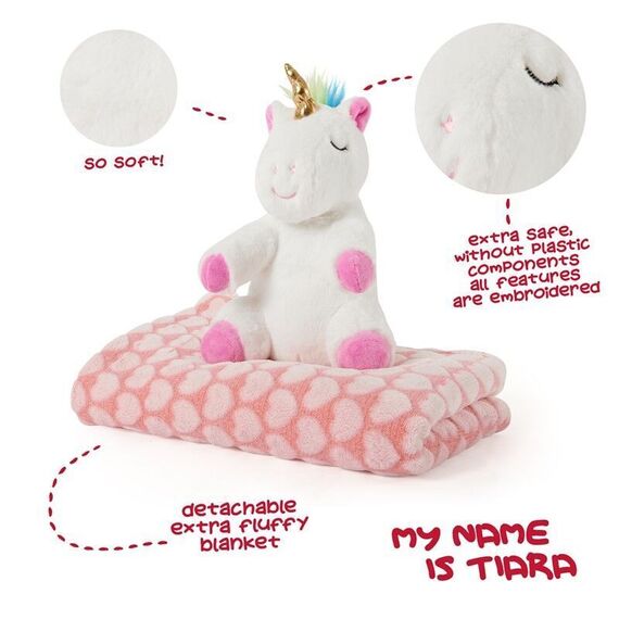 Tiara Unicorn Soft blanket + plush toy 22cm - GIFT|PLUSH TOYS - Λεπτομέρειες προϊόντος