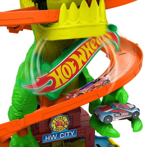 Hot Wheels City T-Rex Blaze Battle |  Techbox