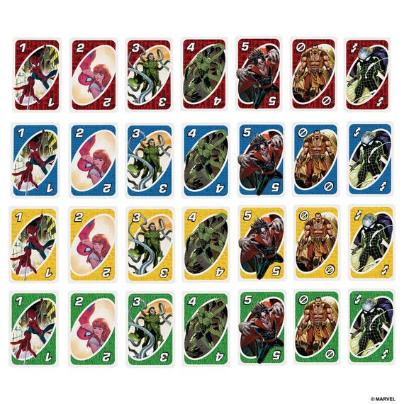 Marvel Spiderman UNO card game |  Techbox