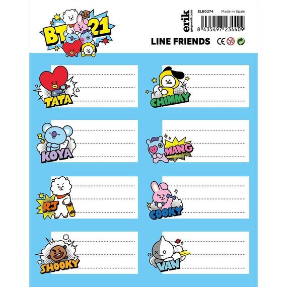 BT21 Adhesive labels |  Techbox