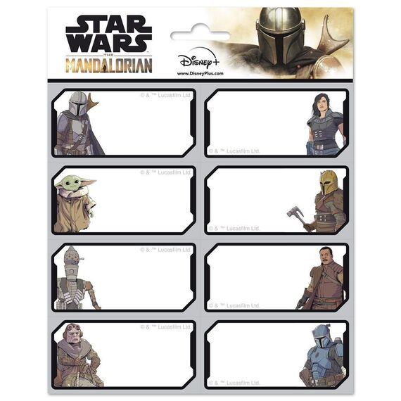 Star Wars Mandalorian Adhesive labels |  Techbox