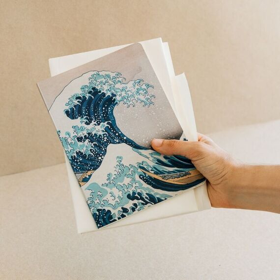 The Great Wave of Kanagawa Hokusai pack 3 A5 notebooks |  Techbox