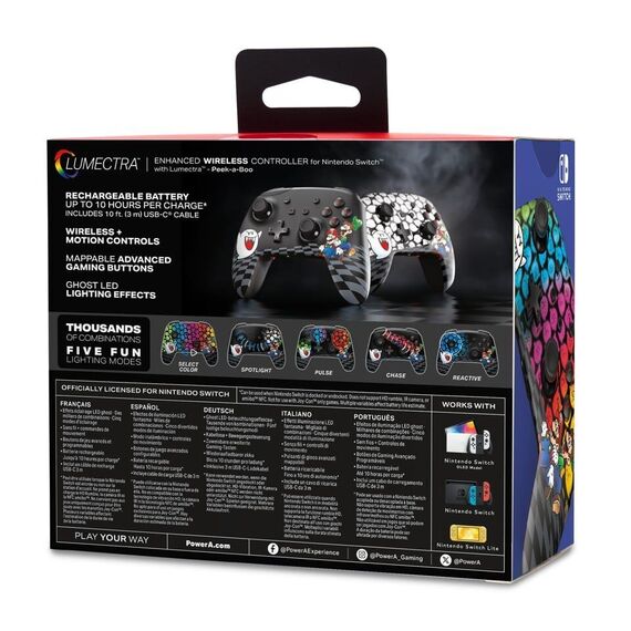 PowerA Enhanced Wireless Controller for Nintendo Switch with Lumectra – Mario Peek-A-Boo / Nintendo Switch | Techbox
