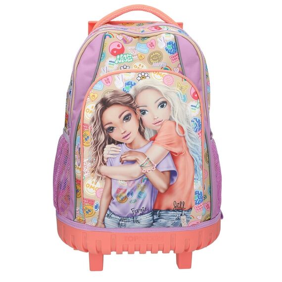 Topmodel - TOPModel School Backpack Trolley GIRL POWER - Beige, Lilac, Coral - 34x24x50 cm (413286) / Luggage and Travel Gear |  Techbox