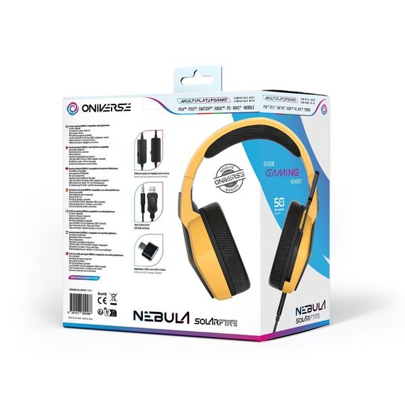 Oniverse Gaming Headset Nebula - Solarfire Yellow / PlayStation 5