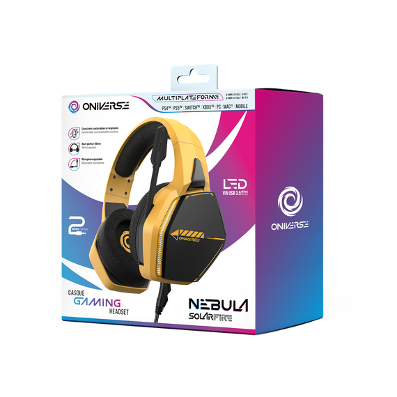Oniverse Gaming Headset Nebula - Solarfire Yellow / PlayStation 5