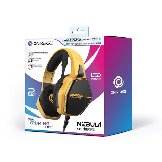 Oniverse Gaming Headset Nebula - Solarfire Yellow / PlayStation 5