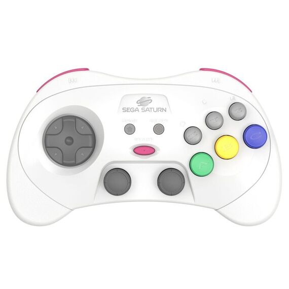 Retro-Bit - SEGA Saturn PRO Controller - White / Video Games and Consoles