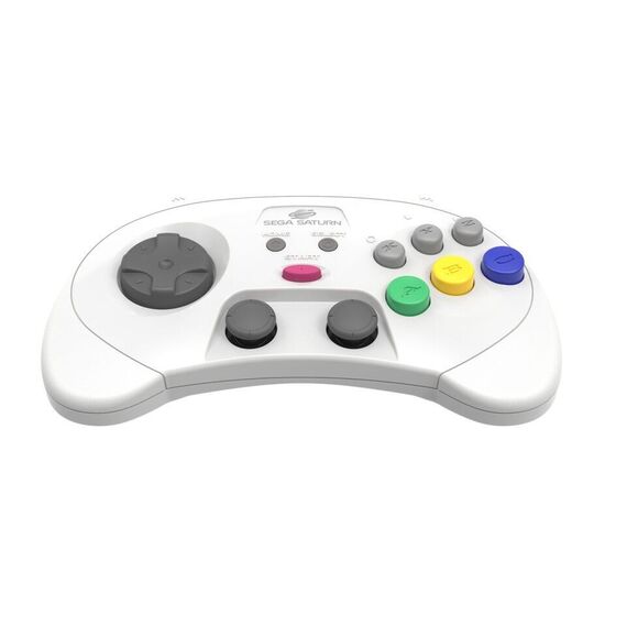 Retro-Bit - SEGA Saturn PRO Controller - White / Video Games and Consoles