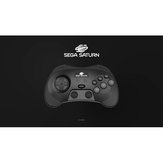 Retro-Bit - SEGA Saturn PRO Controller - White / Video Games and Consoles