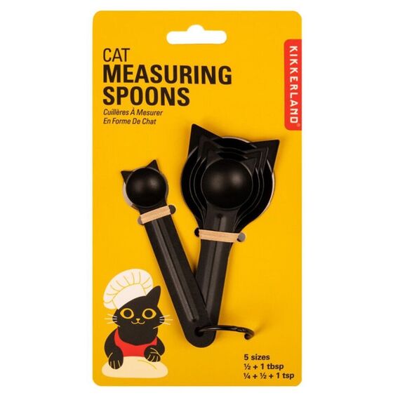 Kikkerland - Cat Measuring Spoons - 9 cm x 16.5 cm / Gadgets