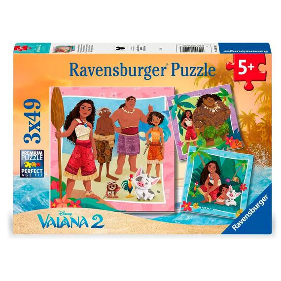 Disney Vaiana 2 puzzle 3x49pcs - Puzzles - Gifts - Techbox