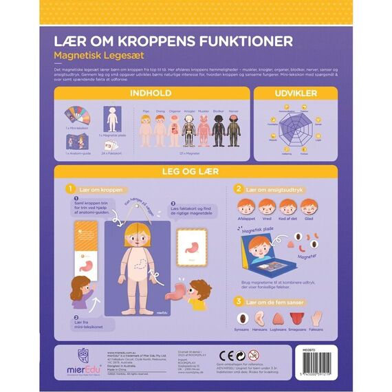 mierEdu - Magnetic Learning Box - All About Body and Emotion (Danish) - (ME097D) / Toys - Αταξινόμητα -  - Techbox