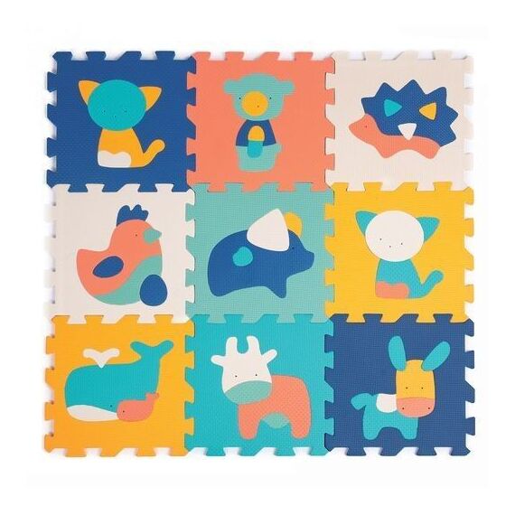 Ludi - Play mat with animals (9 pcs) - LU10023 / Baby and Children