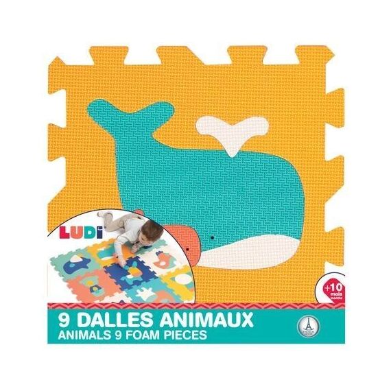 Ludi - Play mat with animals (9 pcs) - LU10023 / Baby and Children