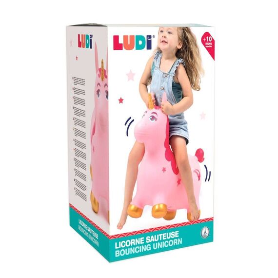 Ludi - Jumping animal - Unicorn - (LU90040) / Toys