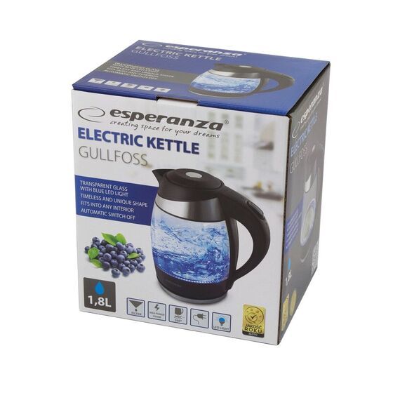Esperanza EKK009 electric kettle 1.8 L Black, Multicolor 2200 W | Techbox