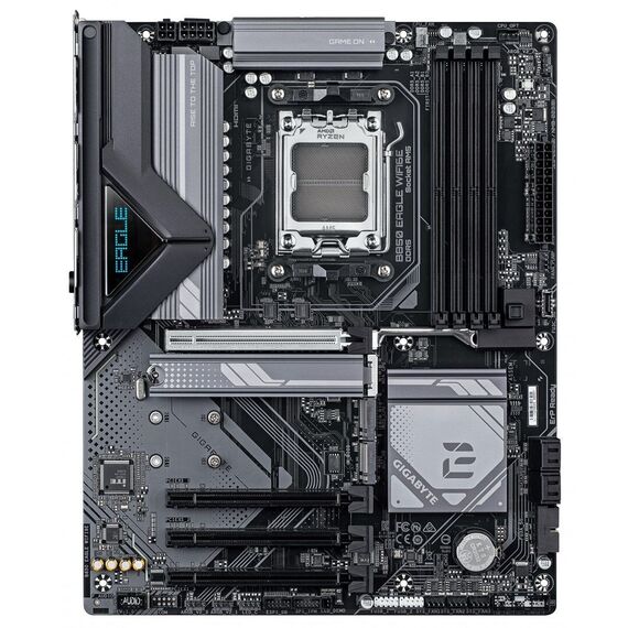 GIGABYTE B850 EAGLE WIFI6E Motherboard - AMD Ryzen 9000 Series CPUs, 8+2+2 Phases Digital VRM, up to 8200MHz DDR5 (OC), 1xPCIe 5.0 + 2xPCIe 4.0 M.2, GbE LAN, WIFI 6E, USB 3.2 Gen 2 | Techbox