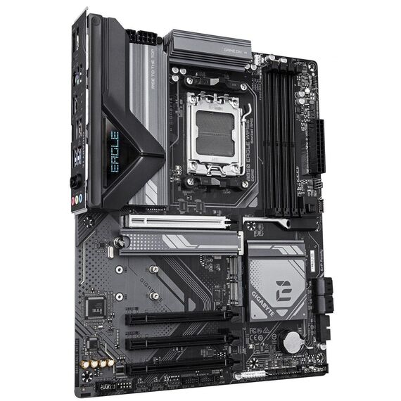 GIGABYTE B850 EAGLE WIFI6E Motherboard - AMD Ryzen 9000 Series CPUs, 8+2+2 Phases Digital VRM, up to 8200MHz DDR5 (OC), 1xPCIe 5.0 + 2xPCIe 4.0 M.2, GbE LAN, WIFI 6E, USB 3.2 Gen 2 | Techbox