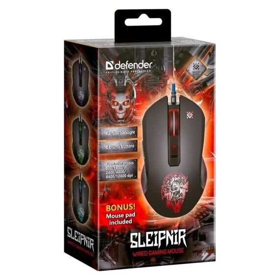 MOUSE DEFENDER GM-927 SLEIPNIR OPTIC 12800dpi 6P - Mice - Keyboards & Mice - Techbox