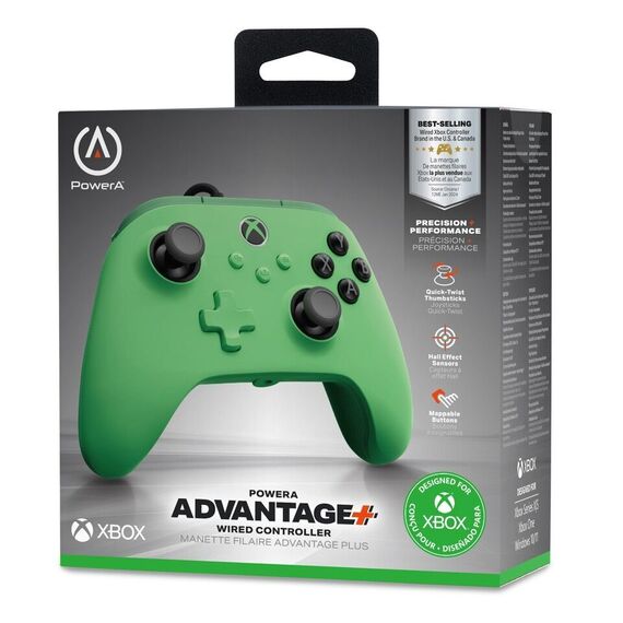 PowerA - Advantage Plus Wired Controller - Green Meadow - Green/Black / Xbox Series X
