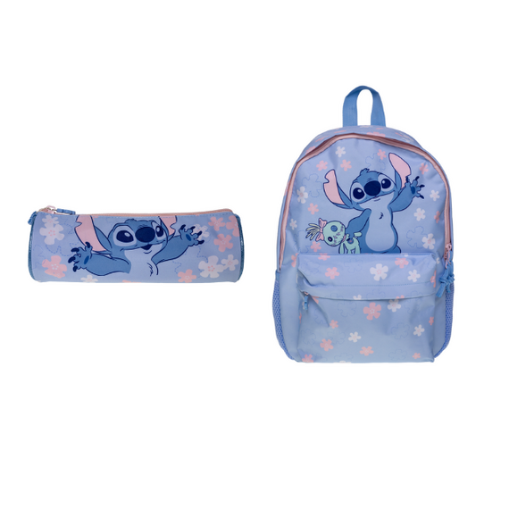 Stitch – Medium Backpack 35x26x18 cm + Round Pencil Case (bundle) / Toys - Merchandise Office Supplies - Various - Techbox